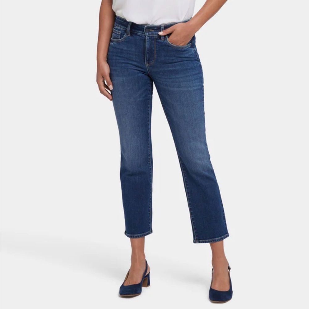 NYDJ Marilyn Straight ankle jeans size 10 NWT in medium wash